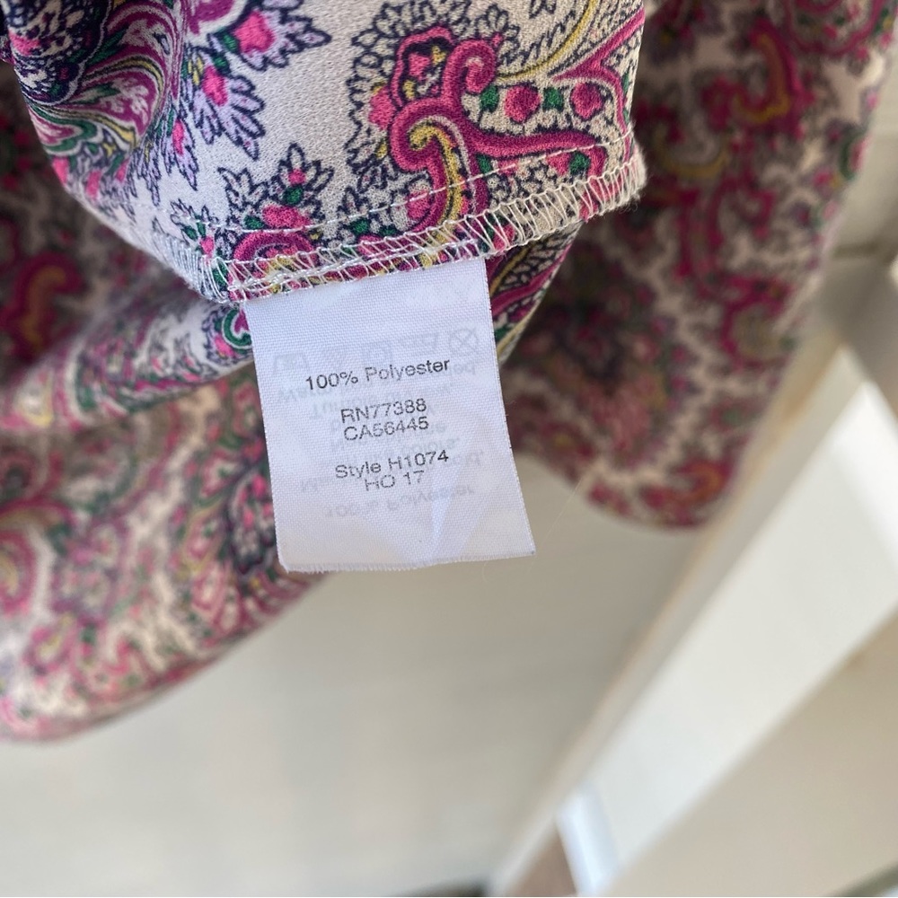 J CREW Paisley Bell Sleeved Blouse - Picture 3 of 8